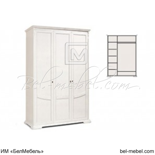 Шкаф для одежды "Лика" 3-х дв. без зеркала ММ-137-01/03Б