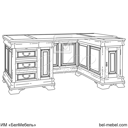 Стол письменный угловой "Маэстро" СКМ-002-31