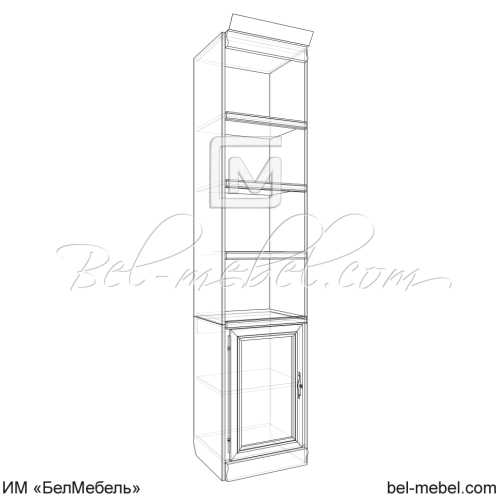 Шкаф комбинированный для библиотеки "Оскар" ММ-218-131