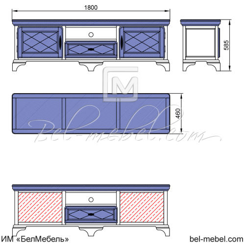 Тумба под ТВ "Софи" эскиз 26