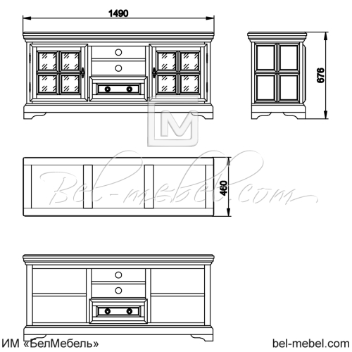Тумба под ТВ "Сальвина" СКМ-003-07