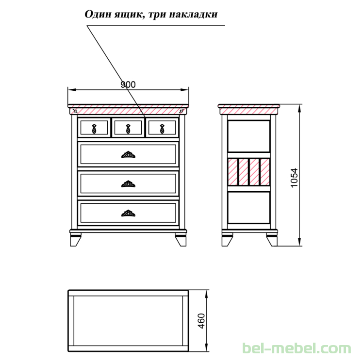 Комод "Винтаж" СКМ-006-05