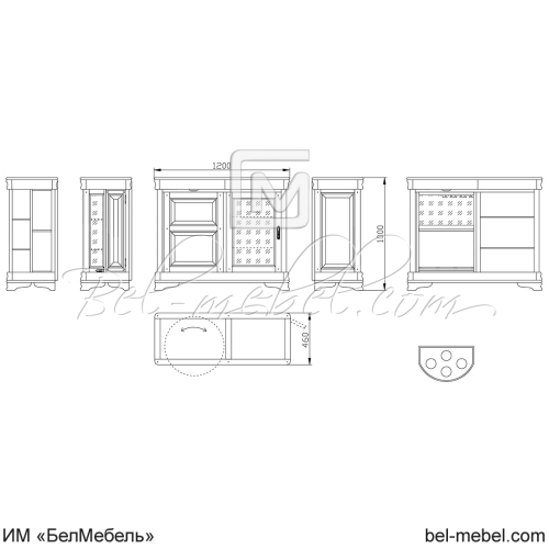 Шкаф комбинированный "Маэстро" эскиз 37