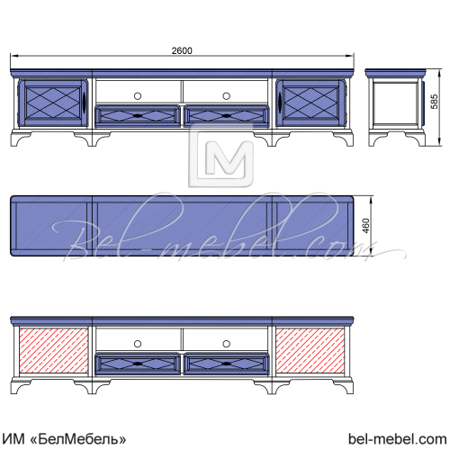 Тумба под ТВ "Софи" эскиз 22