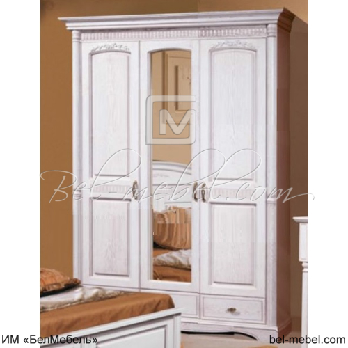 Шкаф для одежды "Паола 2165-01" 3-х дв. с зеркалом