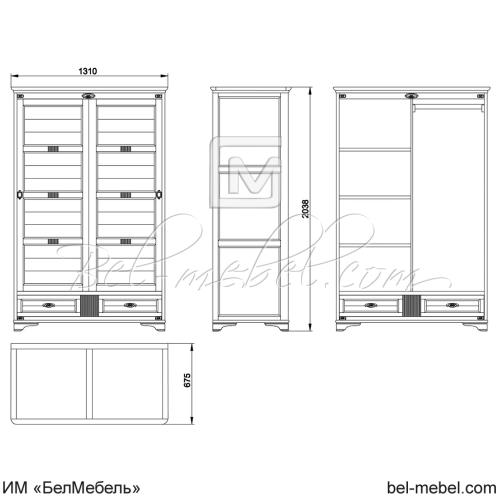 Шкаф для одежды "Марина" СКМ-001-13