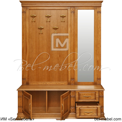 Тумба с вешалкой и зеркалом "Верди Классик" П3.0487.3.04