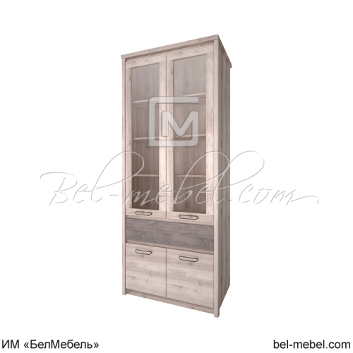 Шкаф с витриной JAZZ 2V2D1S