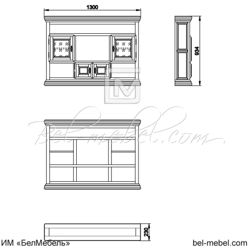 Шкаф настенный "Сальвина" СКМ-003-85-01