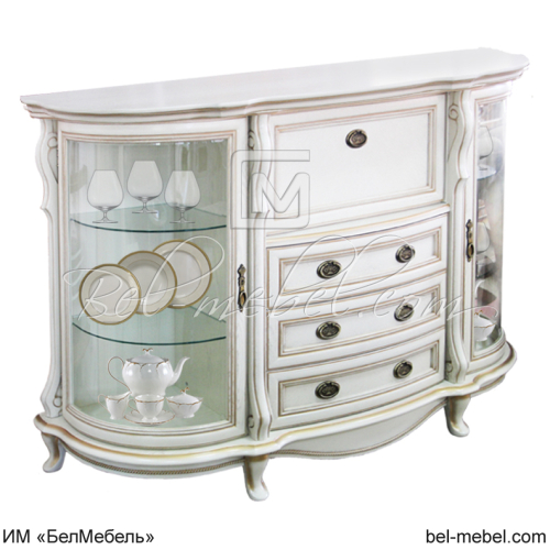 Комод с витриной "Луи" ММ-240-07