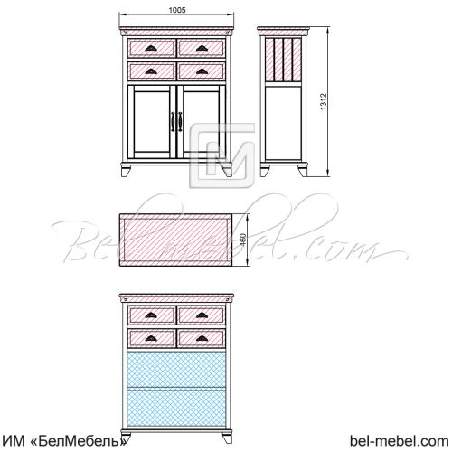 Тумба "Винтаж" эскиз 15