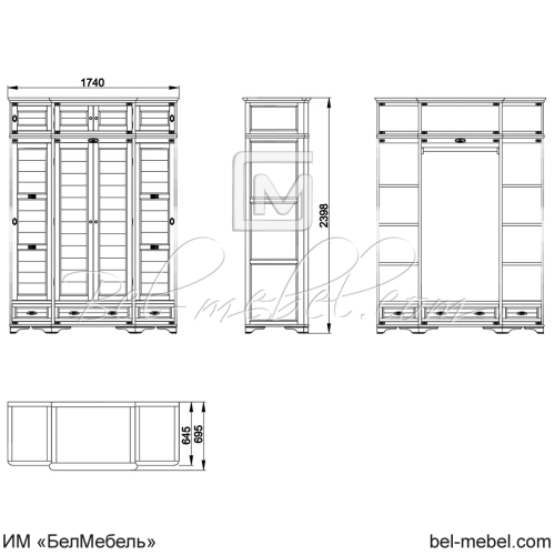 Шкаф для одежды "Марина" СКМ-001-14А