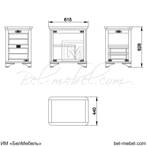 Стол сервировочный "Марина" эскиз 163