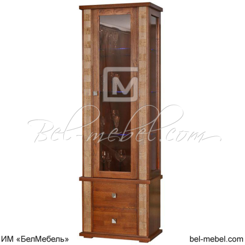 Шкаф с витриной "Тунис" П 343.19Ш