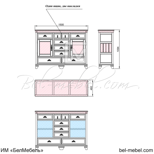 Тумба "Винтаж" эскиз 13