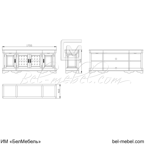 Тумба под ТВ "Маэстро" эскиз 153
