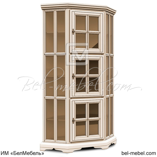 Угловой шкаф с витриной 003 53