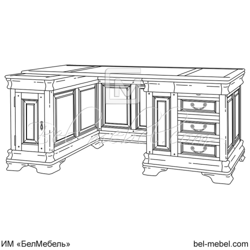 Стол письменный угловой "Маэстро" СКМ-002-31-01