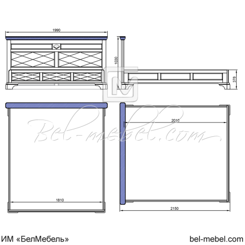 Кровать "Софи" СКМ-004-23/1800