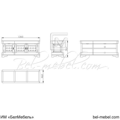 Тумба под ТВ "Маэстро" эскиз 149