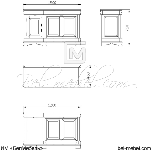 Стол туалетный "Маэстро" эскиз 118