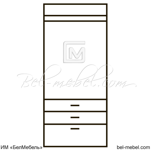 Шкаф для одежды OSKAR 2D3S