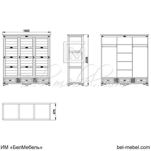 Шкаф для одежды "Марина" эскиз 43