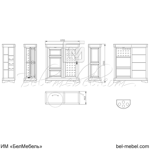 Шкаф комбинированный "Маэстро" эскиз 32