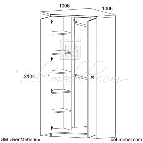 Шкаф для одежды угловой DIESEL 2D