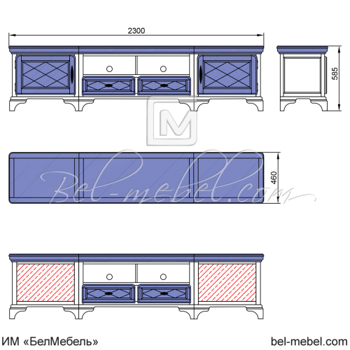 Тумба под ТВ "Софи" эскиз 21