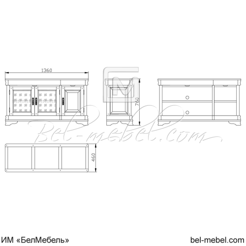 Тумба под ТВ "Маэстро" эскиз 6
