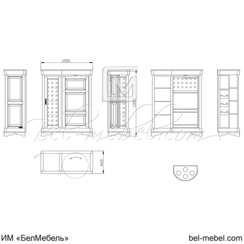 Шкаф комбинированный "Маэстро" эскиз 25