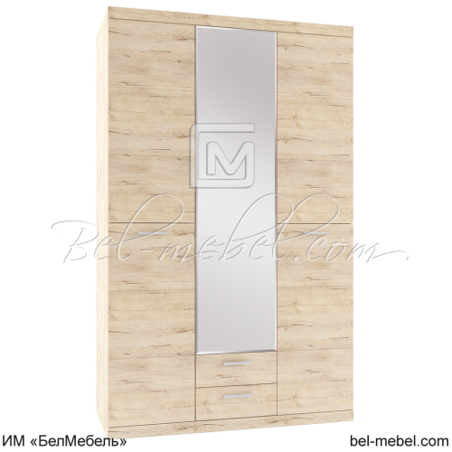 Шкаф для одежды 3D2S дуб Санремо