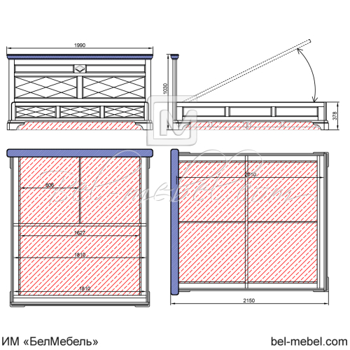 Кровать "Софи" СКМ-004-23П/1800