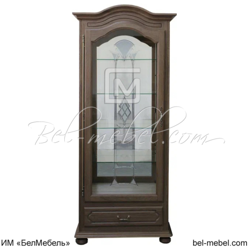 Шкаф с витриной "Давиль" (стекло декор.) ММ-126-54