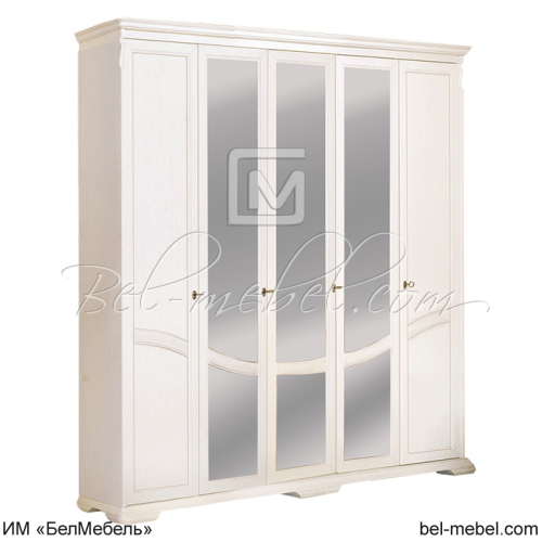 Шкаф для одежды "Лика" 5-и дв. с зеркалом ММ-137-01/05