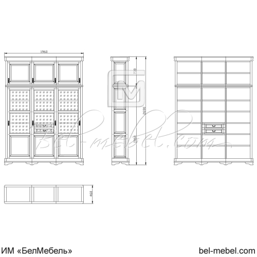 Шкаф для книг "Маэстро" эскиз 78