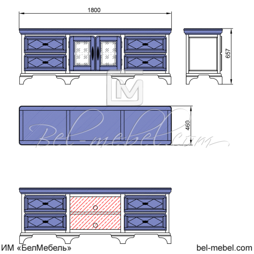 Тумба под ТВ "Софи" эскиз 19