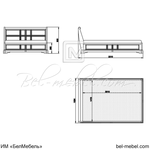 Кровать "Сальвина" СКМ-003-90П/1400 с под. механизмом
