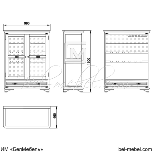 Шкаф комбинированный "Марина" эскиз 171