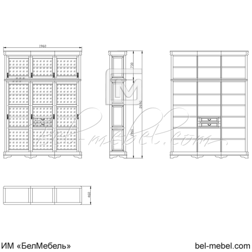 Шкаф для книг "Маэстро" эскиз 77