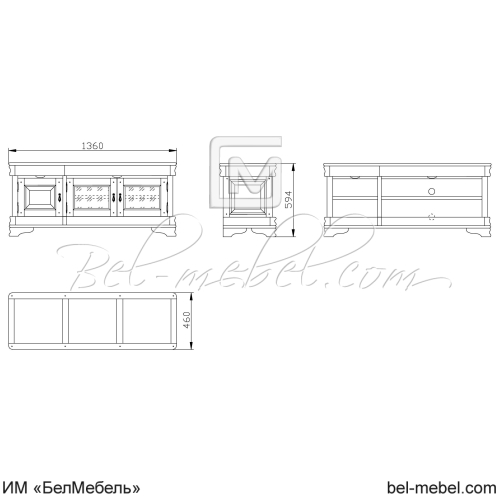 Тумба под ТВ "Маэстро" эскиз 148