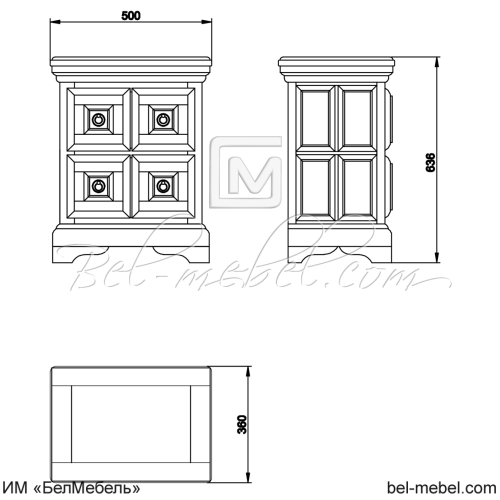 Тумба прикроватная "Сальвина" СКМ-003-01