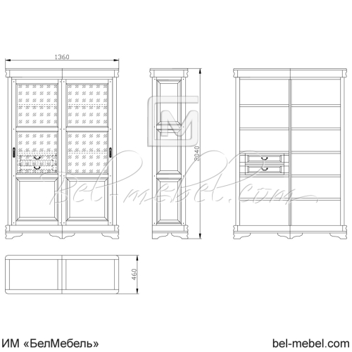 Шкаф для книг "Маэстро" эскиз 68