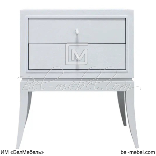 Тумба прикроватная Орта ММ-350-03 Айвори + белая патина вид спереди