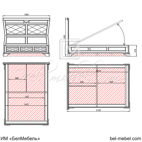 Кровать "Софи" СКМ-004-22П/1400