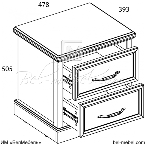 TOSCANA NEW, Тумба прикроватная 2S