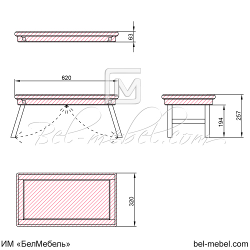 Стол "Винтаж" СКМ-006-39