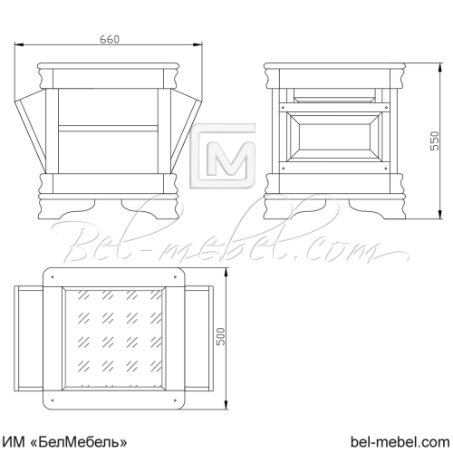 Стол журнальный "Маэстро" СКМ-002-37 (газетница)