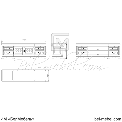 Тумба под ТВ "Маэстро" эскиз 141